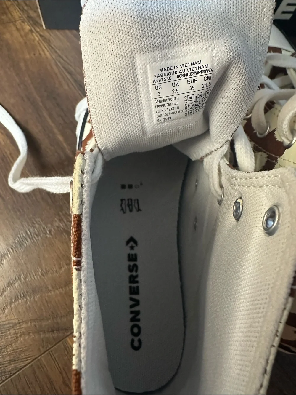 Converse Brown and Cream High-Top Sneakers